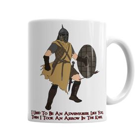 Baskı Dükkanı KB5321 Skyrim Arrow In The Knee Porselen Kupa Bardak