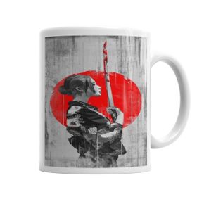 Baskı Dükkanı KB5348 Samurai Girl Porselen Kupa Bardak
