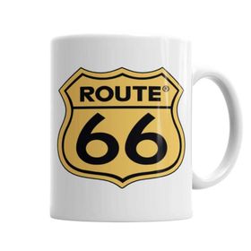 Baskı Dükkanı KB5354 Route 66 Porselen Kupa Bardak