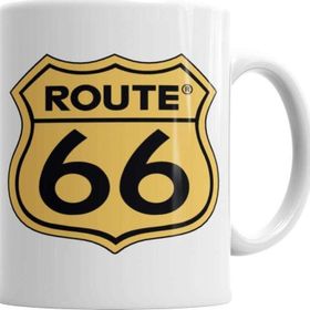 Baskı Dükkanı KB5354 Route 66 Porselen Kupa Bardak