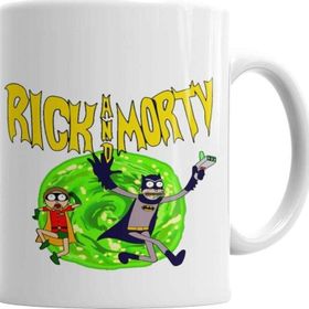 Baskı Dükkanı KB5361 Rick Morty Batman Porselen Kupa Bardak