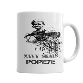 Baskı Dükkanı KB5380 Popeye Bravo Respeita Porselen Kupa Bardak