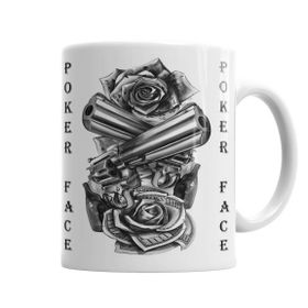 Baskı Dükkanı KB5382 Pokerface Porselen Kupa Bardak