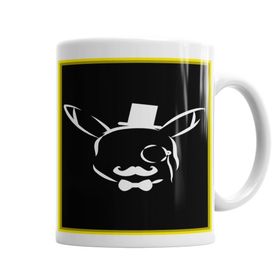 Baskı Dükkanı KB5387 Pikachu Gentleblack Porselen Kupa Bardak