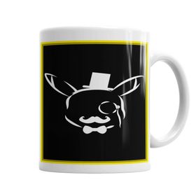 Baskı Dükkanı KB5387 Pikachu Gentleblack Porselen Kupa Bardak