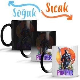 Baskı Dükkanı KB5397 Pantera Negra Rei De Wakanda Porselen Kupa Bardak