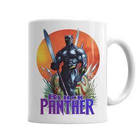 Baskı Dükkanı KB5397 Pantera Negra Rei De Wakanda Porselen Kupa Bardak