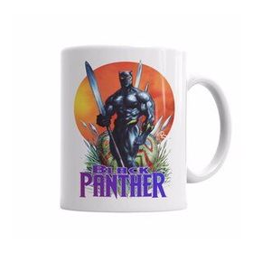 Baskı Dükkanı KB5397 Pantera Negra Rei De Wakanda Porselen Kupa Bardak