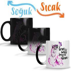 Baskı Dükkanı KB5433 Tigre Love Porselen Kupa Bardak
