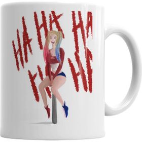 Baskı Dükkanı KB547 Harley Quinn Ha Ha Ha Porselen Kupa Bardak