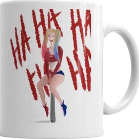 Baskı Dükkanı KB547 Harley Quinn Ha Ha Ha Porselen Kupa Bardak