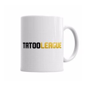 Baskı Dükkanı KB5475 Tatooleague Logo Preto Porselen Kupa Bardak