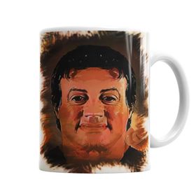 Baskı Dükkanı KB5482 Sylvester Stallone Rambo Porselen Kupa Bardak