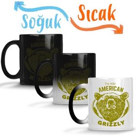 Baskı Dükkanı KB5510 American Grizzly Porselen Kupa Bardak
