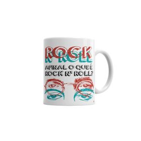 Baskı Dükkanı KB5529 Afinal O Que E Rockroll Porselen Kupa Bardak