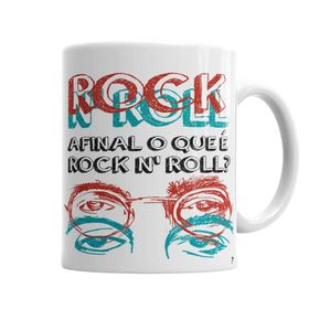 Baskı Dükkanı KB5529 Afinal O Que E Rockroll Porselen Kupa Bardak