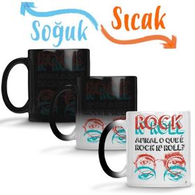 Baskı Dükkanı KB5529 Afinal O Que E Rockroll Porselen Kupa Bardak