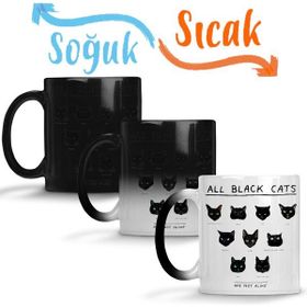 Baskı Dükkanı KB5547 11 Tane Kedi Cats Porselen Kupa Bardak