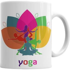 Baskı Dükkanı KB5573 Yoga Fitness Porselen Kupa Bardak