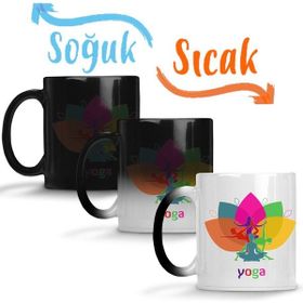 Baskı Dükkanı KB5573 Yoga Fitness Porselen Kupa Bardak