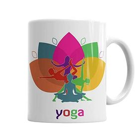 Baskı Dükkanı KB5573 Yoga Fitness Porselen Kupa Bardak