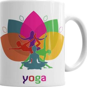 Baskı Dükkanı KB5573 Yoga Fitness Porselen Kupa Bardak