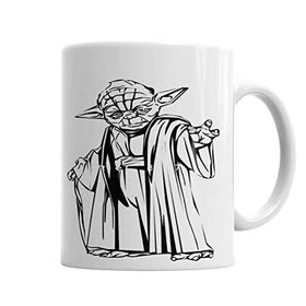 Baskı Dükkanı KB5575 Yoda Traços Porselen Kupa Bardak