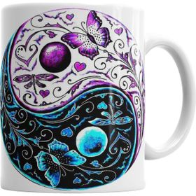 Baskı Dükkanı KB5578 Ying Yang Porselen Kupa Bardak