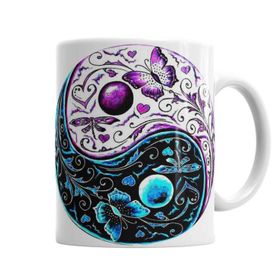 Baskı Dükkanı KB5578 Ying Yang Porselen Kupa Bardak