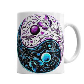 Baskı Dükkanı KB5578 Ying Yang Porselen Kupa Bardak