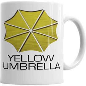Baskı Dükkanı KB5580 Yellow Umbrella Porselen Kupa Bardak