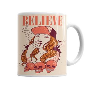 Baskı Dükkanı KB5609 Believe Porselen Kupa Bardak