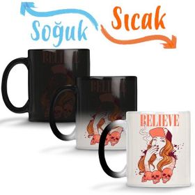 Baskı Dükkanı KB5609 Believe Porselen Kupa Bardak