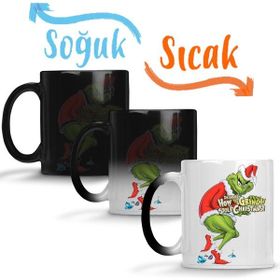 Baskı Dükkanı KB563 Grinch Porselen Kupa Bardak