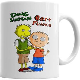 Baskı Dükkanı KB5637 Bart Funnie E Doug Simpson Porselen Kupa Bardak