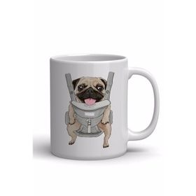 Baskı Dükkanı KB5646 Bad Puggy Pug Köpek Porselen Kupa Bardak