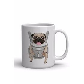 Baskı Dükkanı KB5646 Bad Puggy Pug Köpek Porselen Kupa Bardak