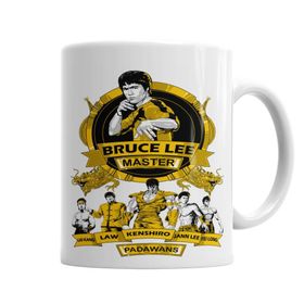 Baskı Dükkanı KB5757 Bruce Lee E Padawans Porselen Kupa Bardak