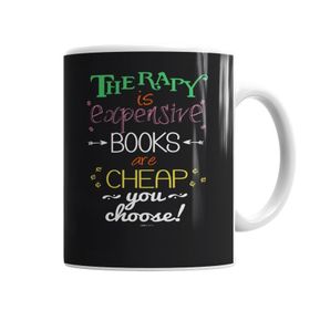Baskı Dükkanı KB5773 Books Therapy Porselen Kupa Bardak