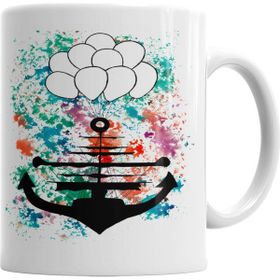 Baskı Dükkanı KB5786 Boat Balloons Porselen Kupa Bardak