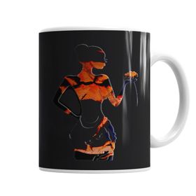 Baskı Dükkanı KB5797 Blacklight Woman Porselen Kupa Bardak