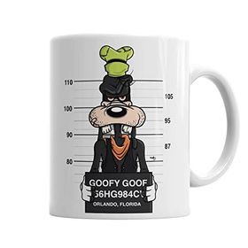 Baskı Dükkanı KB580 Goofy Goof Porselen Kupa Bardak