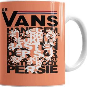 Baskı Dükkanı KB5815 De Vans Futebol Holandes Porselen Kupa Bardak
