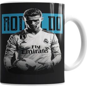 Baskı Dükkanı KB5854 Cristiano Ronaldo Melhor Do Mundo Porselen Kupa Bardak