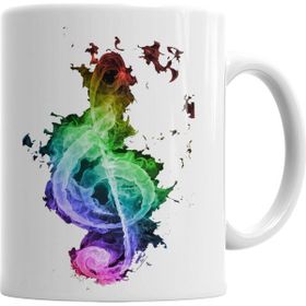 Baskı Dükkanı KB5880 Clave De Sol Müzik Nota Porselen Kupa Bardak