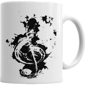 Baskı Dükkanı KB5880 Clave De Sol Müzik Nota Porselen Kupa Bardak