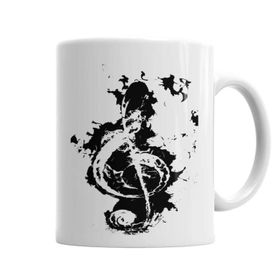 Baskı Dükkanı KB5880 Clave De Sol Müzik Nota Porselen Kupa Bardak