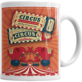 Baskı Dükkanı KB5885 Circus Porselen Kupa Bardak