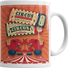Baskı Dükkanı KB5885 Circus Porselen Kupa Bardak