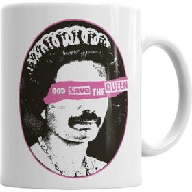 Baskı Dükkanı KB590 God Save The Queen Porselen Kupa Bardak
